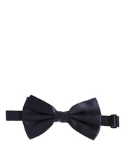 Dark Blue 100% Silk Adjustable Neck Papillon Bow Tie