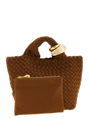 Brown Nylon Handbag