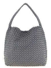 Gray Nylon Shoulder Bag