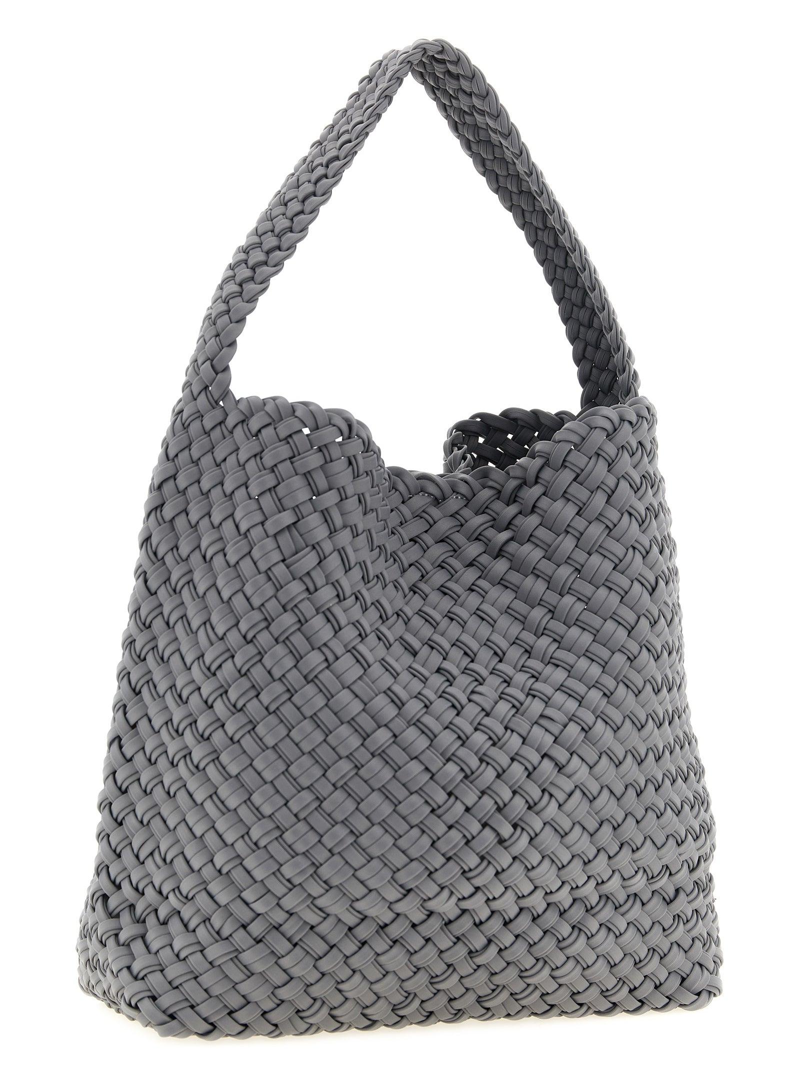 Gray Nylon Shoulder Bag