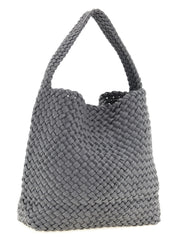 Gray Nylon Shoulder Bag