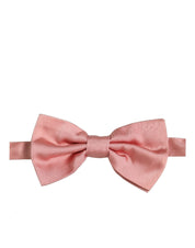 Men Light Pink 100% Silk Adjustable Neck Papillon Bow Tie