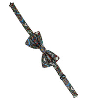 Men Multicolor Sicilian Adjustable Neck Papillon Bow Tie