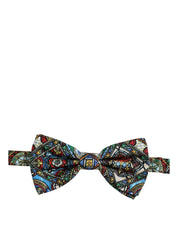 Men Multicolor Sicilian Adjustable Neck Papillon Bow Tie