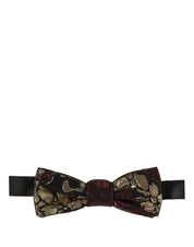 Multicolor Floral Jacquard Adjustable Neck Papillon Bow Tie