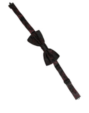 Burgundy Paisley Silk Adjustable Neck Papillon Bow Tie