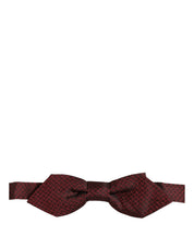 Men Red Silk Fantasy Adjustable Neck Papillon Bow Tie