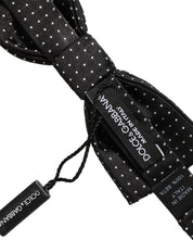 Black White Polka Dot Adjustable Neck Papillon Bow Tie