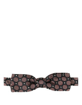 Multicolor Geometric Silk Adjustable Neck Papillon Bow Tie