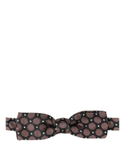Multicolor Geometric Silk Adjustable Neck Papillon Bow Tie