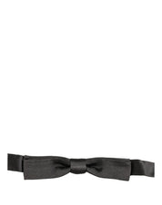 Men Black 100% Silk Adjustable Neck Papillon Bow Tie
