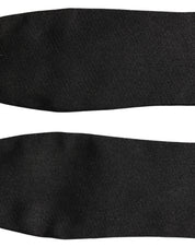 Men Black 100% Silk Adjustable Neck Papillon Bow Tie
