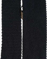 Men Black 100% Silk Adjustable Men Tied Necktie Tie