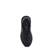 Black Fabric Athletic Sneakers