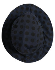 Dolce & Gabbana Blue Black Polka Dot Cotton Bucket Capello Hat