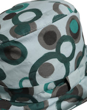 Dolce & Gabbana Teal Cotton Big Polka Dot Pattern Bucket Hat