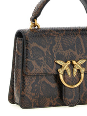 PINKO Brown Calfskin Handbag