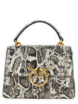 PINKO Gray Calfskin Handbag