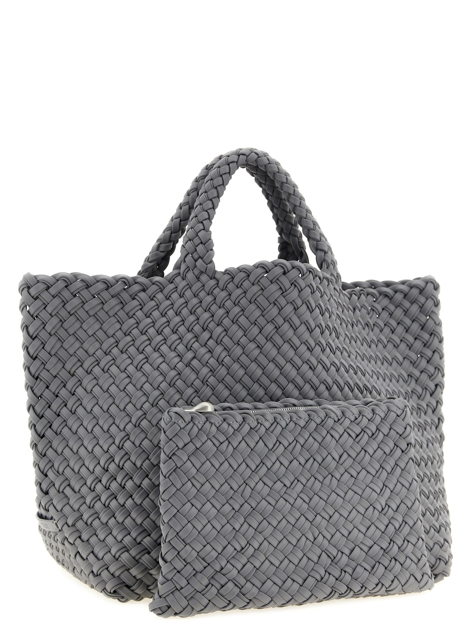 Gray Nylon Tote Bag