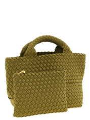 Bicolor Nylon Handbag