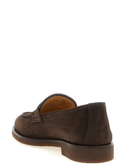 Brown Calfskin Slip-On Loafers