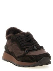 Brunello Cucinelli Black Calfskin Athletic Sneakers