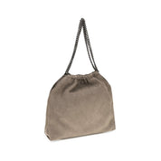 Beige Polyester Shoulder Bag