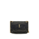 Saint Laurent Black Calf Leather Bos Taurus Shoulder Bag