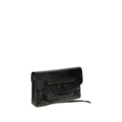 Balenciaga Black Lamb Ovis Aries Aries Clutch Bag