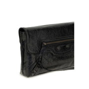 Balenciaga Black Lamb Ovis Aries Aries Clutch Bag