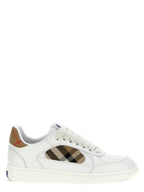 Beige Leather Low Top Sneakers