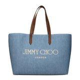 Light Blue Fabric Shoulder Bag