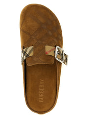 Brown Leather Clogs