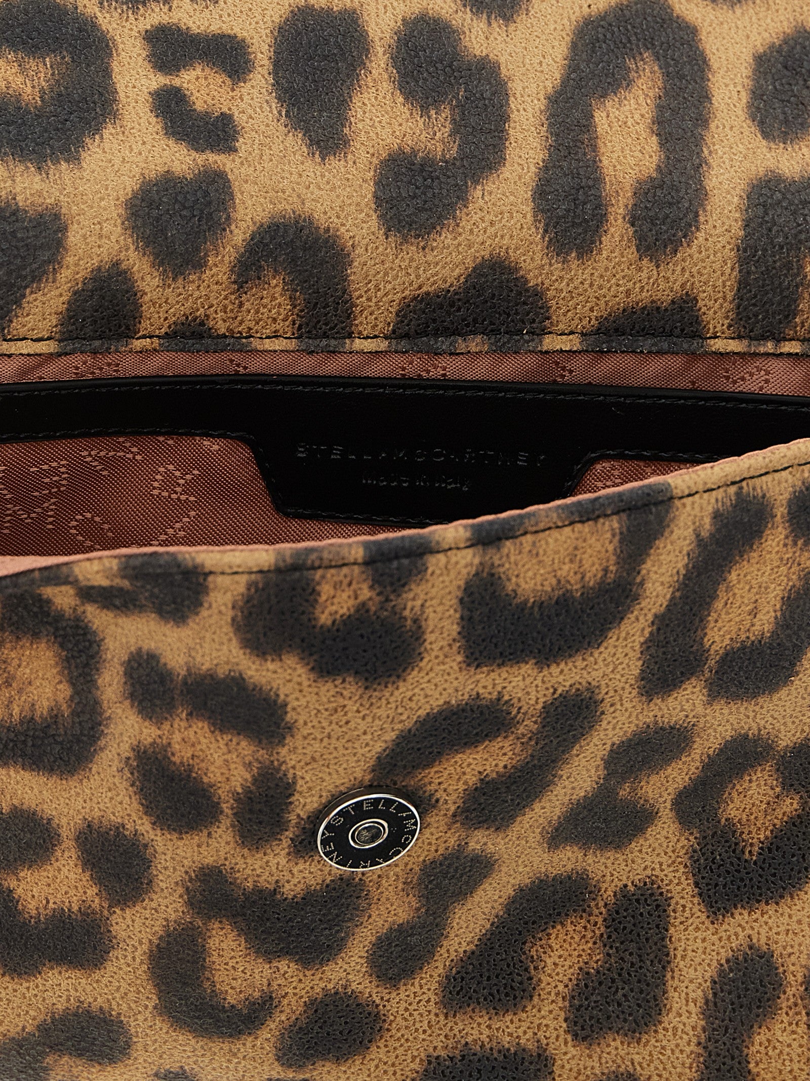 Brown Polyester Clutch Bag