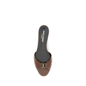 Brown Calf Leather Bos Taurus Mules