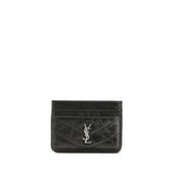 Saint Laurent Black Calf Leather Bos Taurus Wallet