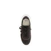 Brunello Cucinelli Brown Suede Leather Low Top Sneakers