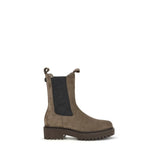 Brunello Cucinelli Brown Calf Leather Bos Taurus Ankle Boots