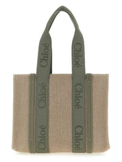 Bicolor Linen Tote Bag