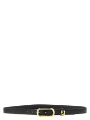 Black Calfskin Thin Belt