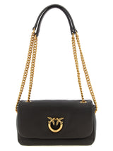 PINKO Brown Lamb Leather Crossbody Bag