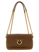 Brown Lamb Leather Shoulder Bag
