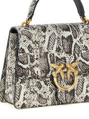 PINKO Gray Calfskin Handbag