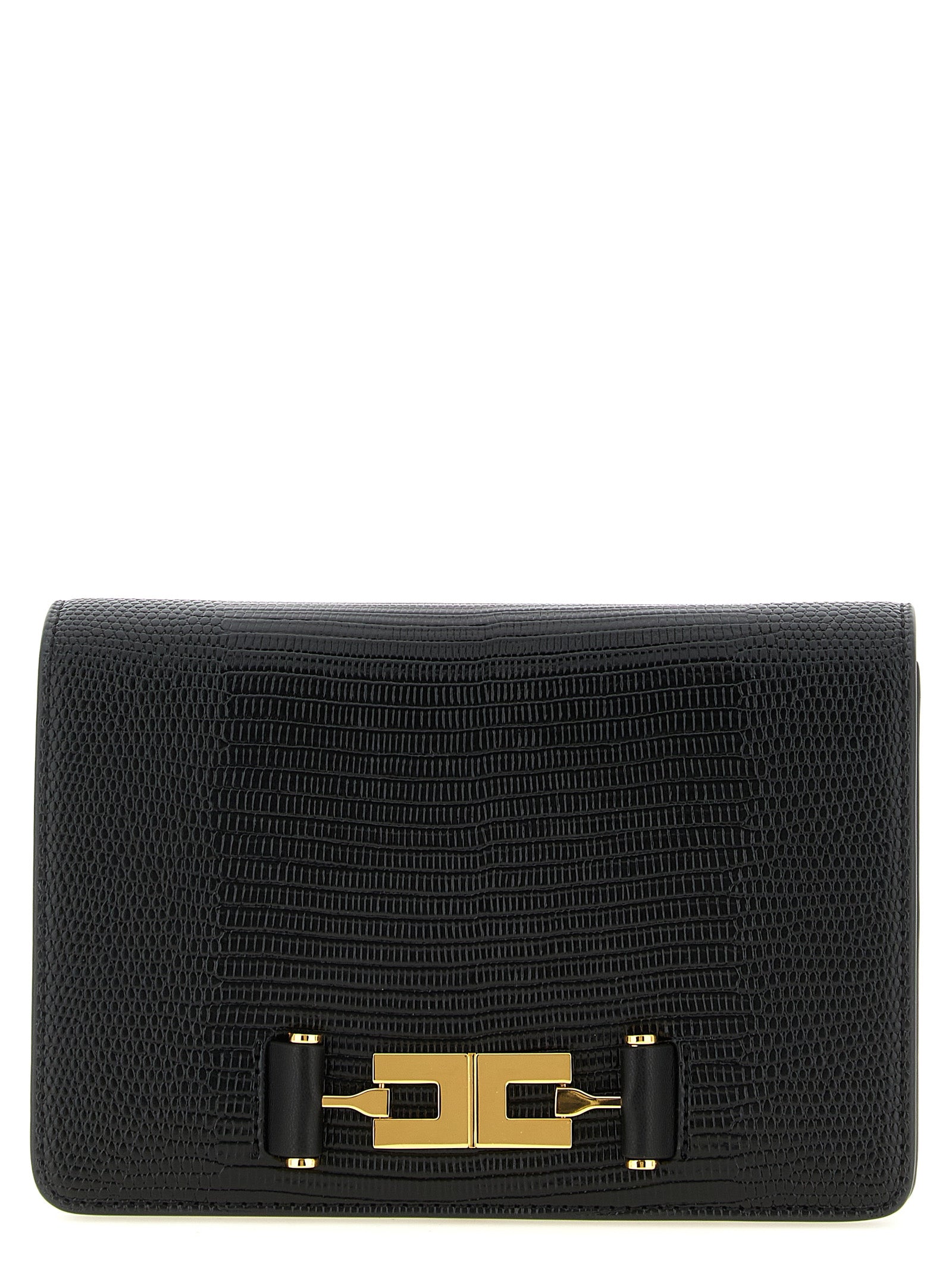 Black Polyester Clutch Bag