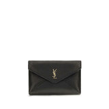 Saint Laurent Black Lamb Ovis Aries Aries Clutch Bag
