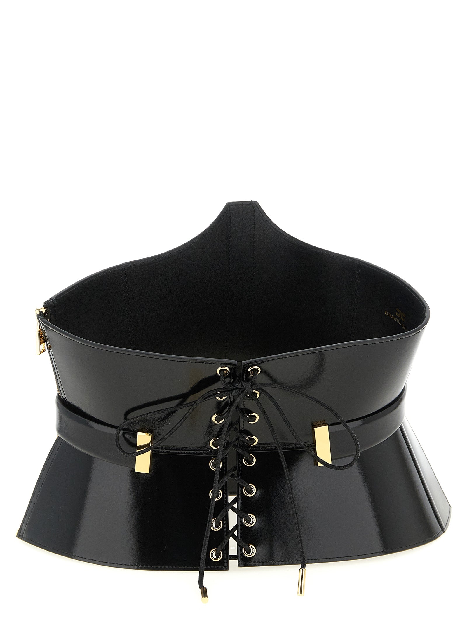 Black Leather High-Waist Belt