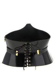 Black Leather High-Waist Belt