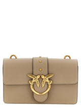Gray Calfskin Crossbody Bag