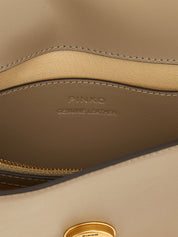 Gray Calfskin Crossbody Bag