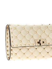 White Lamb Leather Shoulder Bag